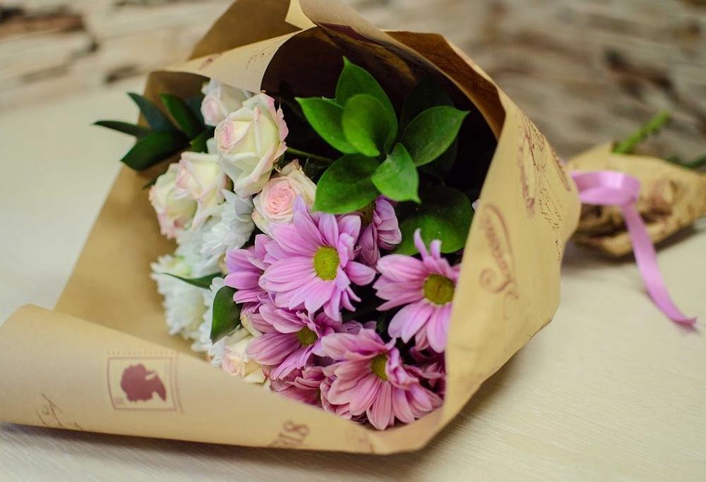 Букет цветов из: Розы и Хризантемы в Яя