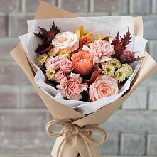 Букет цветов из:  Гвоздики, Хризантемы и Розы в Яя