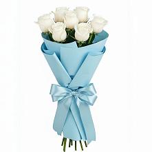 Букет 7 белых роз Проуд в Яя