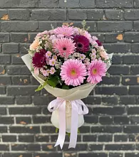 Букет цветов из:  Герберы и Хризантемы в Яя