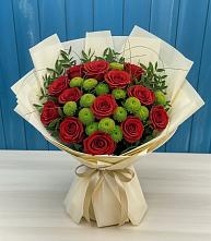 Букет цветов из:  Розы и Хризантемы в Яя