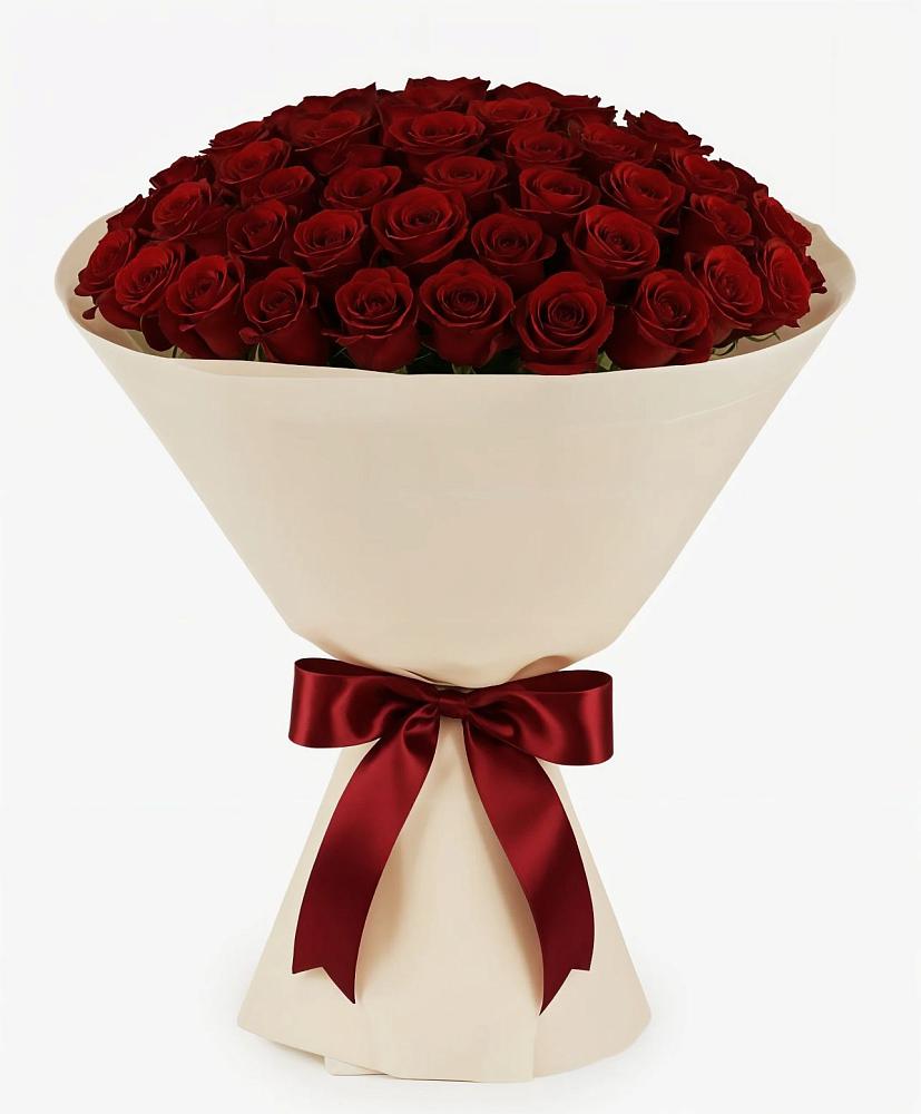 Букет 101 Бордовая роза Блэк Бакарра в Яя